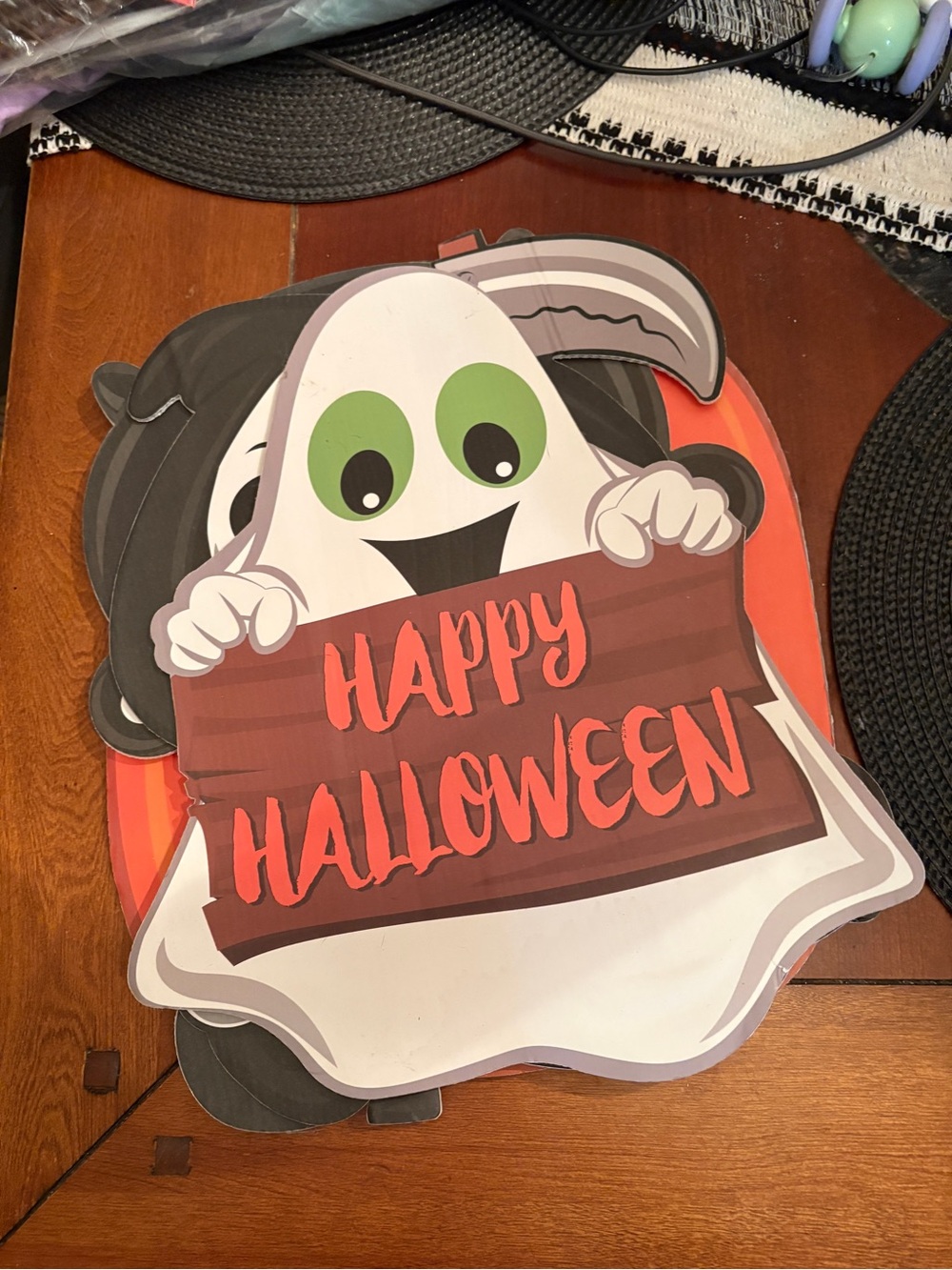 Halloween Party Sign and Yard Decorations